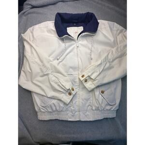 Vintage 90s Gear For Sports White Windbreaker Jacket Full Zip Men's Large